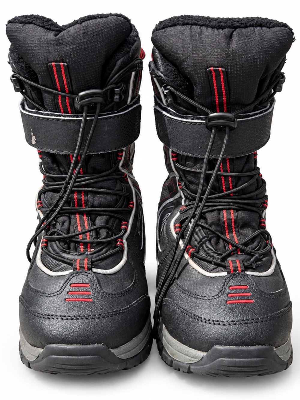 Quest Boys Menace Winter Snow Boots Black Red Youth Size 3